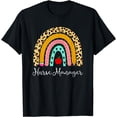 thumbnail image 1 of Nurse Manager Leopard Rainbow Healthcare Doctor Nurse T-Shirt, 1 of 4