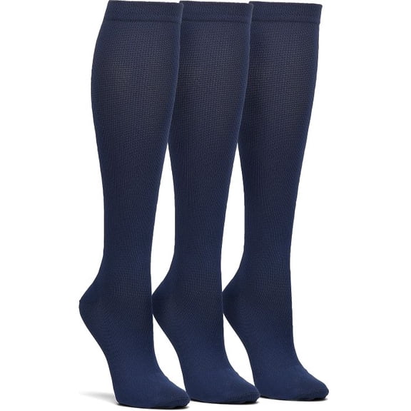 Nurse Mates Compression Socks 3/Pack Color: Navy, Size: OS