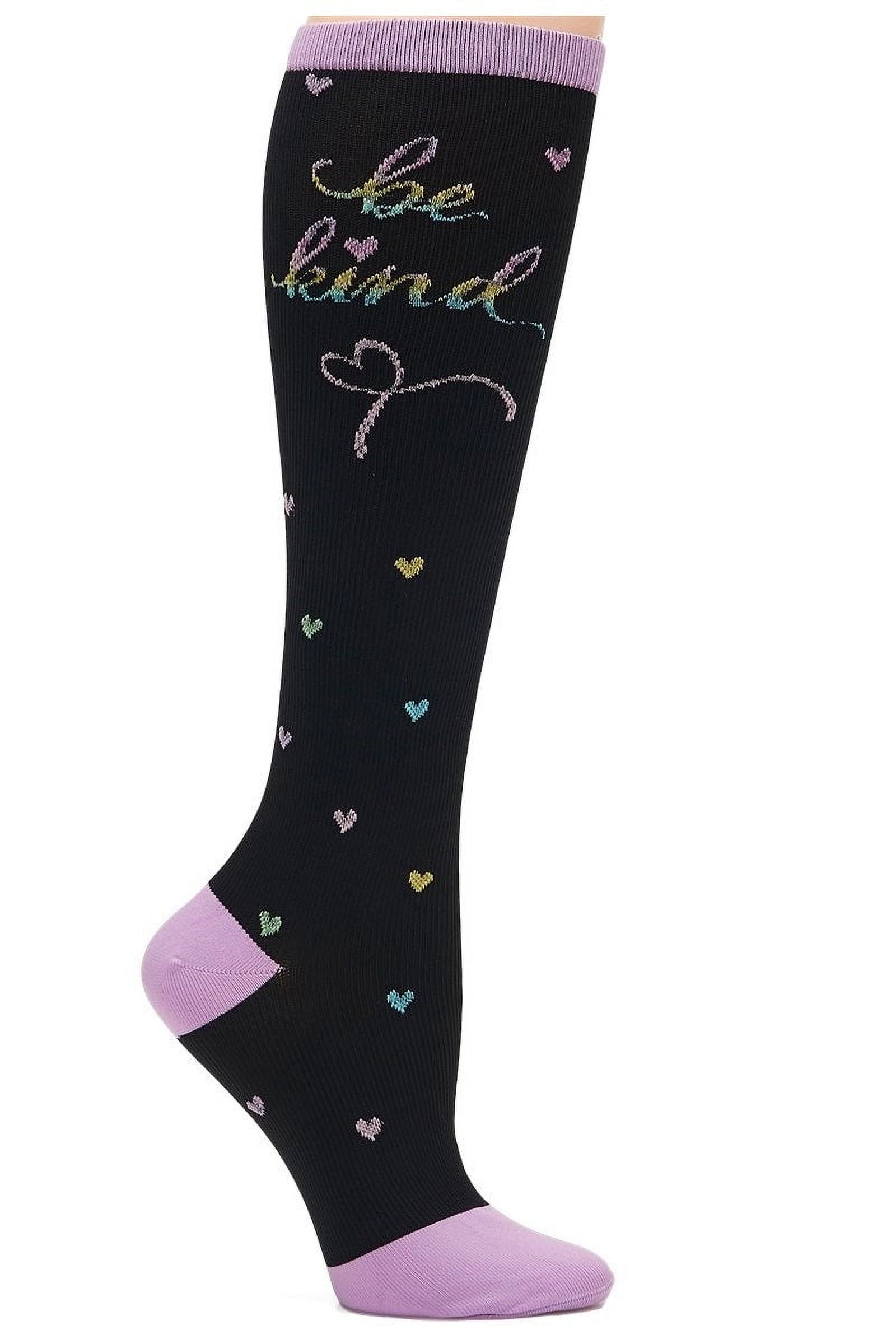 Nurse Mates Compression Socks Regular Calf Up To 17" Color Be Kind