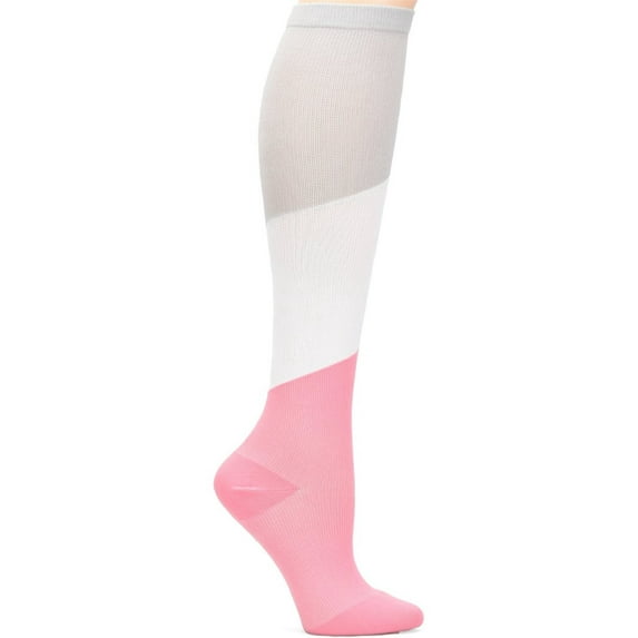 Nurse Mates Compression Socks 12-14 mmHg - Regular Calf Up to 17 Inch Color: Color Block Neutral, Size: One Size