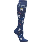 Nurse Mates Womens Calf Socks | 12-14 mmHg Compression | Dental Sparkle