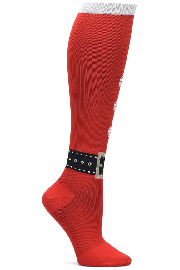 Graduated Compression Socks 12-14 mmHg Regular Calf Up to 17" — Mild Support for Nurses & Healthcare Workers Color: Santa Suit, Size: OS