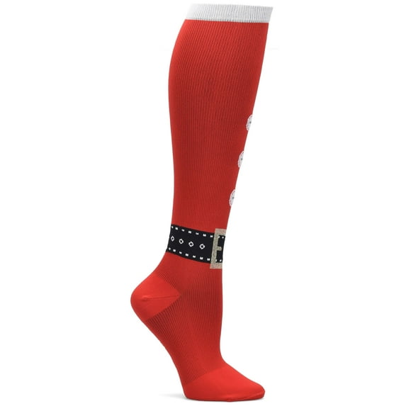 Nurse Mates Graduated Compression Socks 12-14 mmHg Regular Calf Up to 17" — Mild Support for Nurses & Healthcare Workers Color: Santa Suit, Size: OS