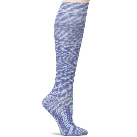 Nurse Mates Women's Calf Socks | 12-14 mmHg Compression | Aqua Breeze Space Dye
