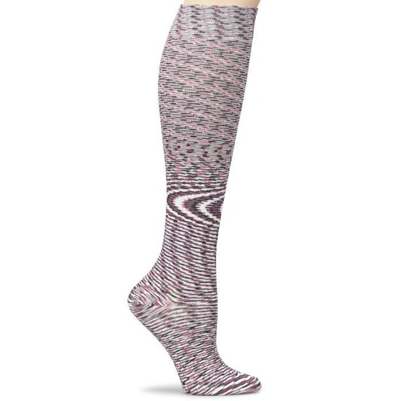 Nurse Mates Women's Calf Socks | 12-14 mmHg Compression | Dark Berry Space Dye
