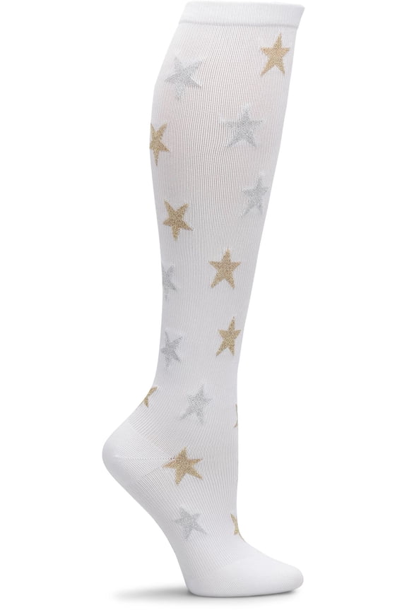 Compression Socks 12-14 mmHg - Regular Calf Up to 17 Inch Color: Sparkle Stars, Size: One Size