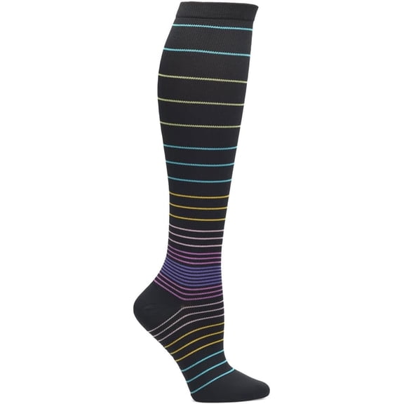 Nurse Mates Compression Socks Regular Calf Up To 17" Color: Thin Ombre Stripe, Size: OS