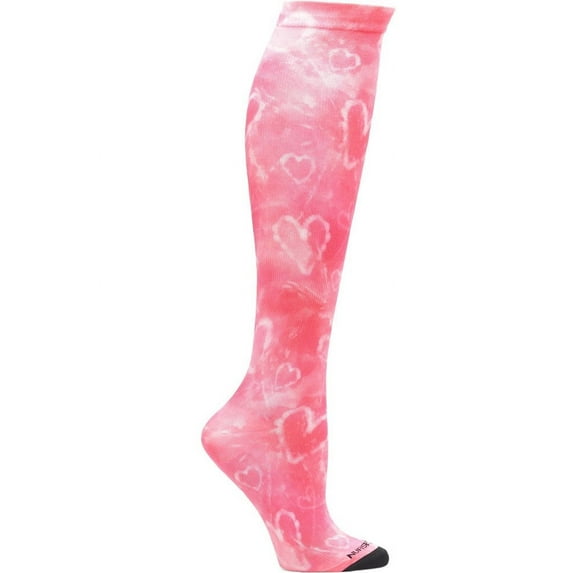 Nurse Mates Compression Socks Seamless 360° Color: Pink Tie Dye, Size: 9-11
