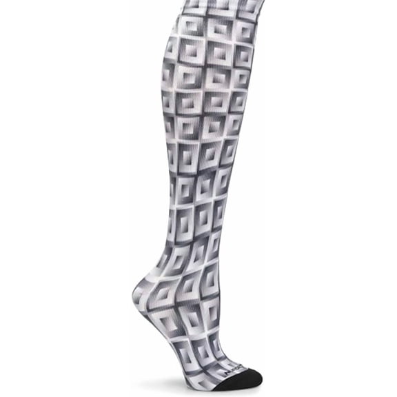 Nurse Mates Women's 360 Socks | Compression Support | 1 Pair | Grey Diamond