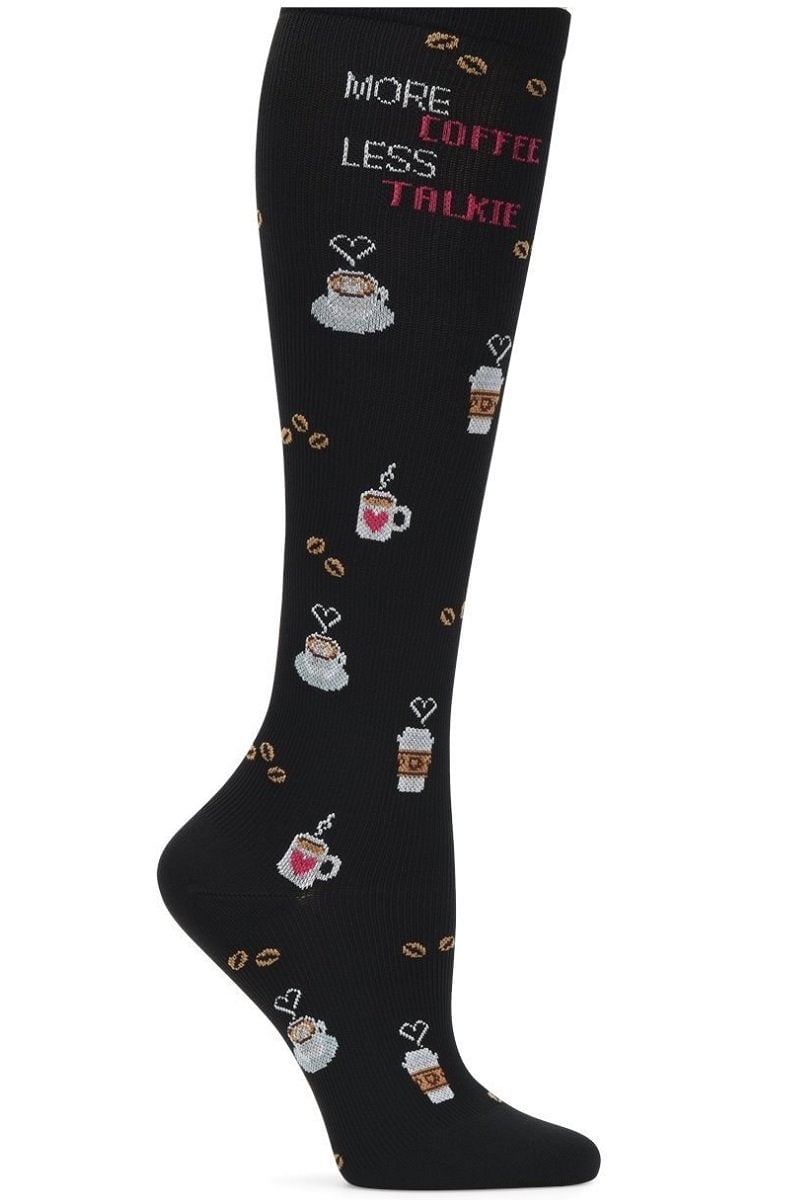 Nurse Mates Compression Socks Wide Calf Up To 22" Color Coffee Talk