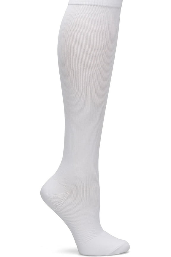 Compression Socks Wide Calf Up To 22" Color: White, Size: 9-11 Wide