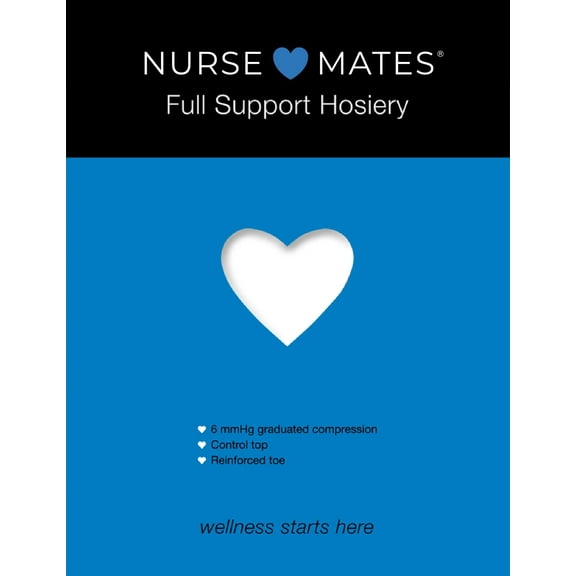 Nurse Mates Full Support Hosiery | 1 Pair | Gentle Compression | White | Size A