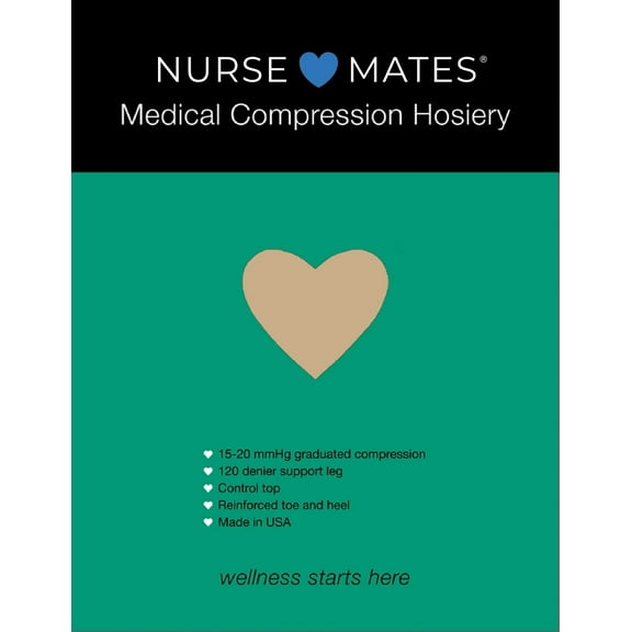 Nurse Mates Medical Compression Pantyhose | 15-20mmHg | Nude | Size A
