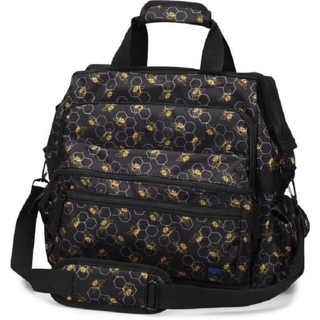 Nurse Mates Ultimate Nursing Bag | Water-Resistant & Laptop Compartment | 26 Colors Color: Busy Bees