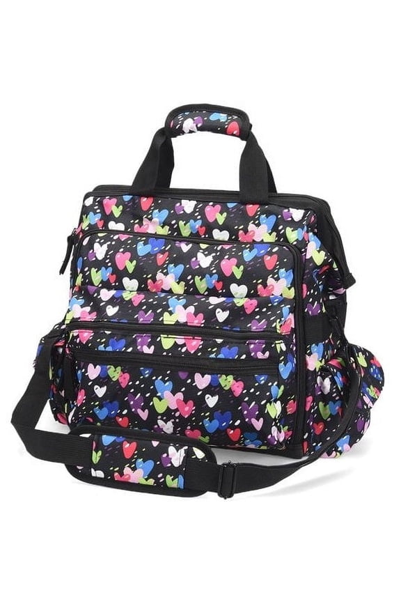 Ultimate Nursing Bag | Water-Resistant & Laptop Compartment | 26 Colors Color: Raining Hearts