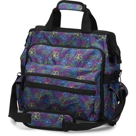 Nurse Mates Ultimate Nursing Bag | Water-Resistant & Laptop Compartment | 26 Colors Color: Vibrant Garden