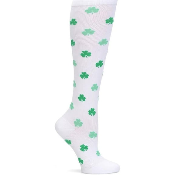Nurse Mates Women's Calf Socks | 12-14 mmHg Compression | Shamrocks