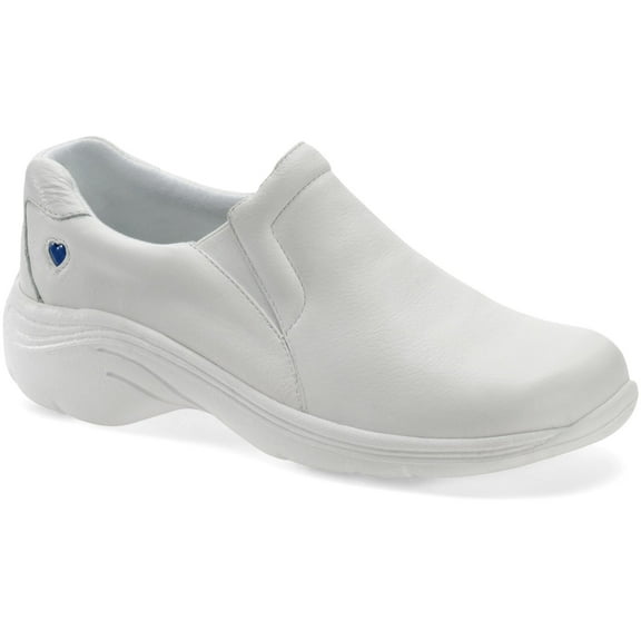 Nurse Mates Women's Dove Medical Professional Slip-On Walking Shoe (White, 9)