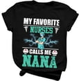 thumbnail image 1 of Nurse Mom Personalized Tshirt Name My Favorite Nurse Calls Me Nana Daddy Mommy T Shirt for Men Women Girls boy for Birthday, Christmas, Unisex Funny Cool Tee Short Sleeve, 1 of 5