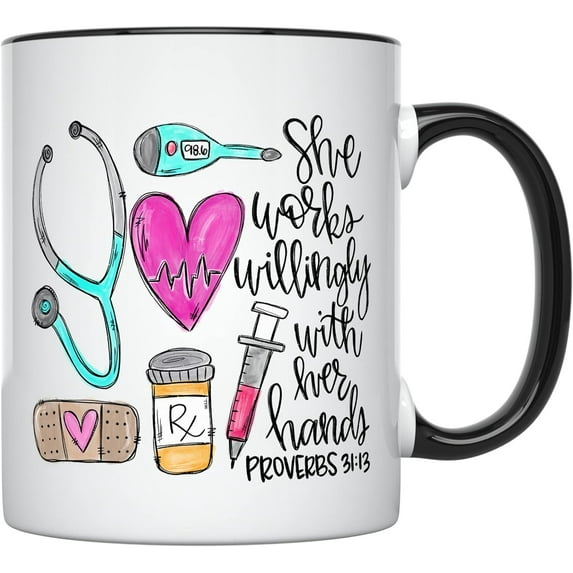 Nurse Mug 11 Ounces Nurse Coffee Mug for Women Rn Cup for Nurses Nurse Practitioner Mug Nursing Coffee Mug Nurse Graduation Cup Nurse Appreciation