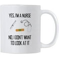 thumbnail image 1 of Nurse Mugs. Yes I'm A Nurse No Don't Want To Look At It. Nursing School Graduation Presents. Cup for Nurse Practitioner or Assistant. Grad Present for Students., 1 of 5