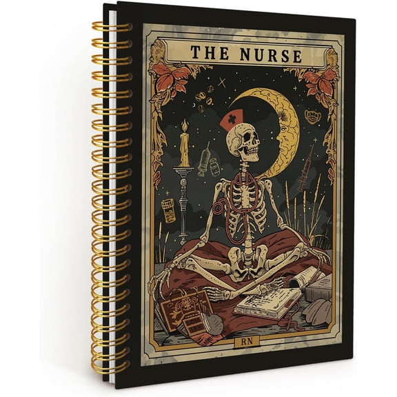 Nurse Notebook, Notebook, Nurse Gifts for Women, Nurse Appreciation Gifts, Gothic Nurse Supplies Hardcover Spiral Notebook 5.5x8.3