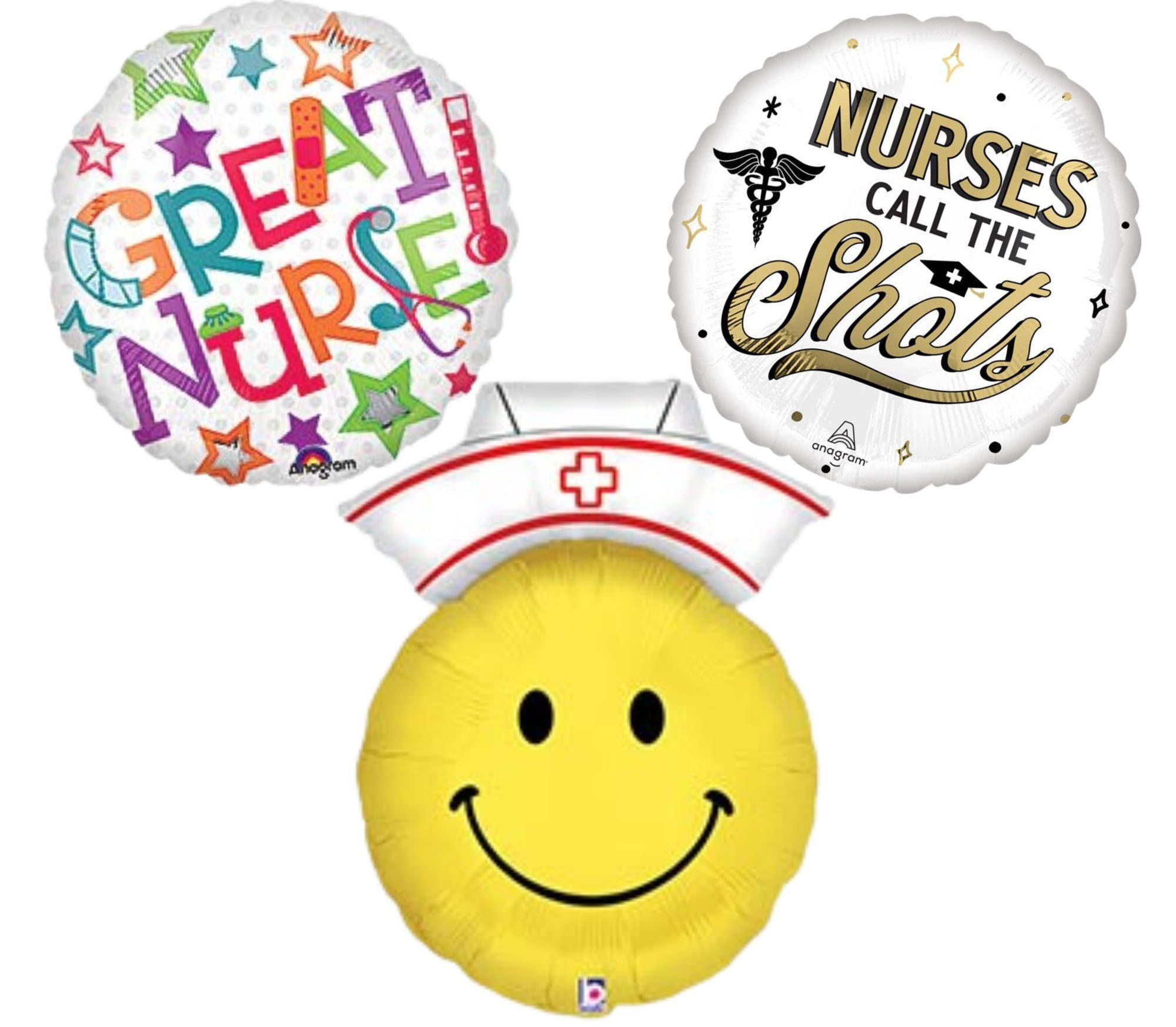 Nurse Nursing Graduation Mylar Balloons 3 piece Party Pinning