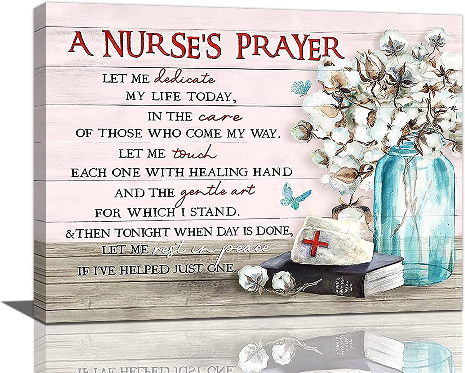 Nurse Office Wall Art a Nurse''s Prayer Canvas Painting Prints Medical Staff Inspirational