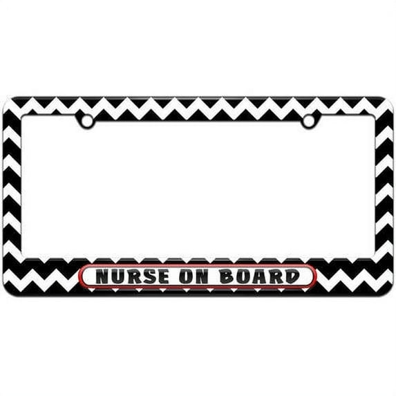 Nurse On Board License Plate Tag Frame, Multiple Colors