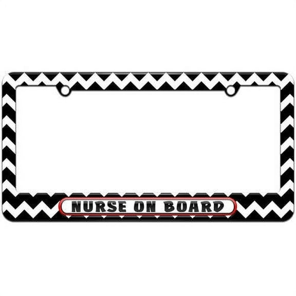 Nurse On Board License Plate Tag Frame, Multiple Colors