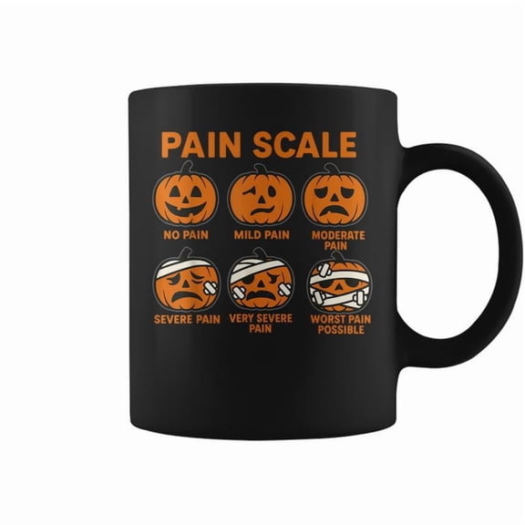 Nurse Pain Scale Halloween Medical Staff Er Doctor Coffee Mugs