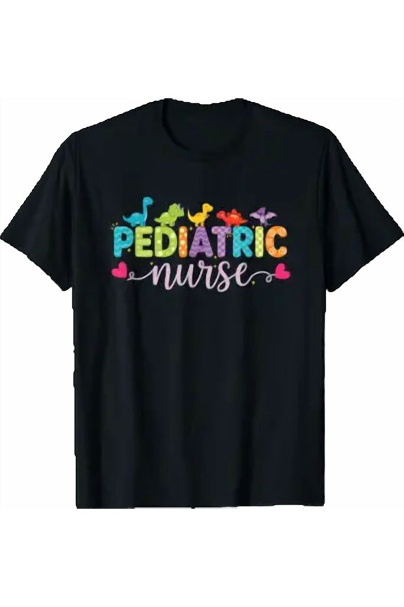 Nurse Pediatric Nurse Dino Crew, Cute Pediatric Peds Nurse T-Shirt