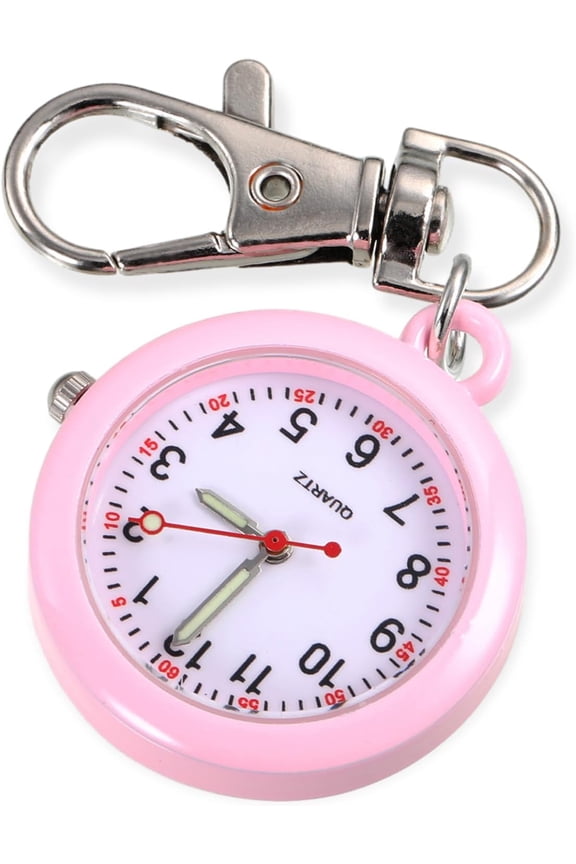 Nurse Pocket Watch Keychain - Fob Watch For Doctors, Nurses, Chefs - Quartz Movement With Large Dial For Hiking And Climbing