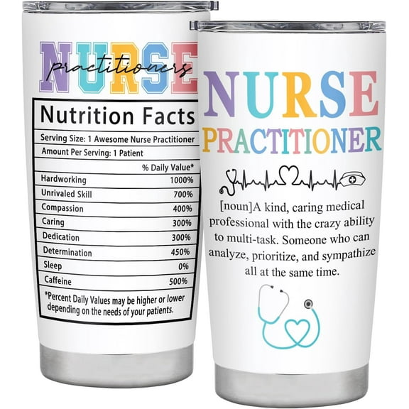 Nurse Practitioner Gifts for Women Nurse Practitioner Week Gift NP Gifts Insulated Stainless Steel Travel Tumbler With Lid 20 OZ