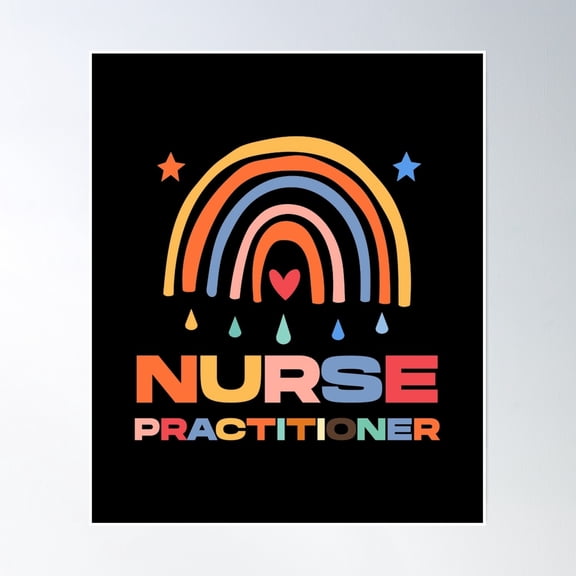 Nurse Practitioner Rainbow Poster Wall Art, Modern Wall Decor, 8x12 UNFRAMED