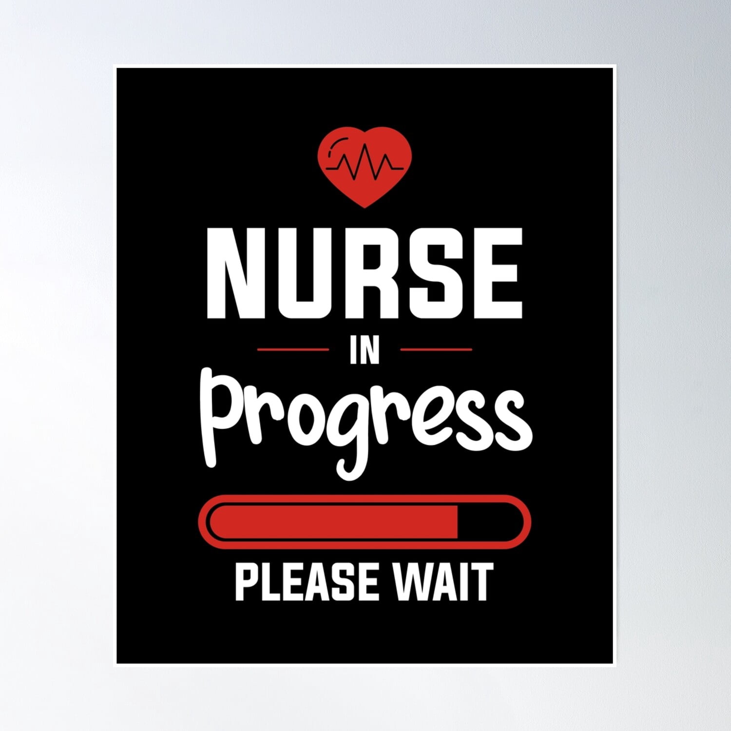 Nurse In Progress Please Wait: Notebook - Funny Gag Gift For Student Nurses - Nurse Processing Journal - 6 X 9 Inch College Ruled Notepad With 120