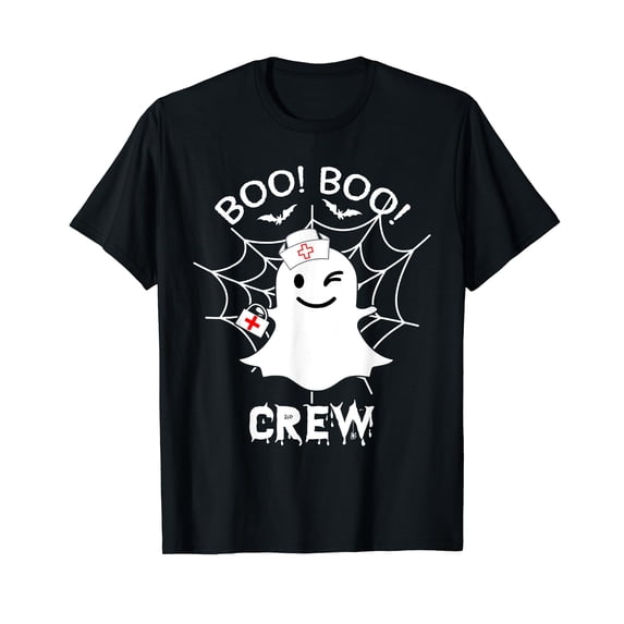 Nurse RN Boo Boo Crew Ghost Nursing Funny Halloween T-Shirt