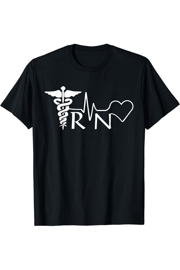 Nurse RN Heartbeat Graduation Womens Gift T-Shirt