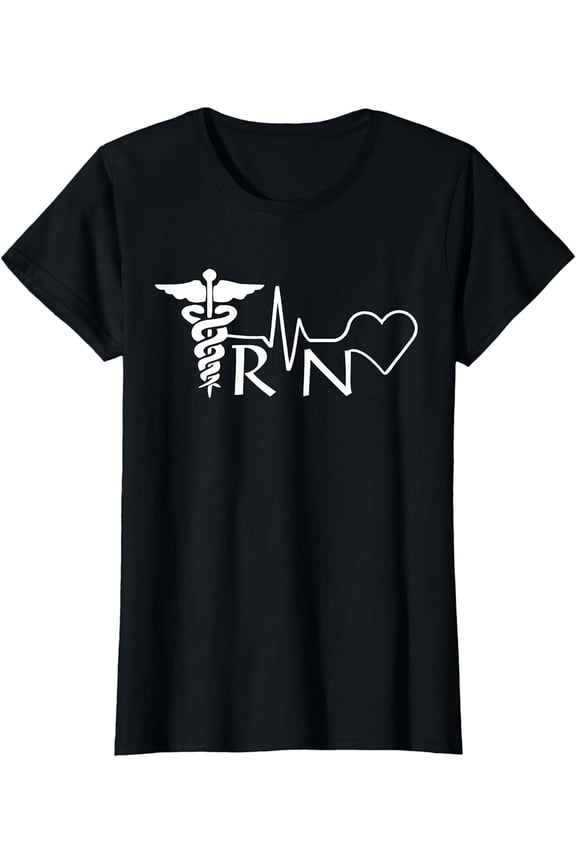 Nurse RN Heartbeat Graduation Womens Gift T-Shirt
