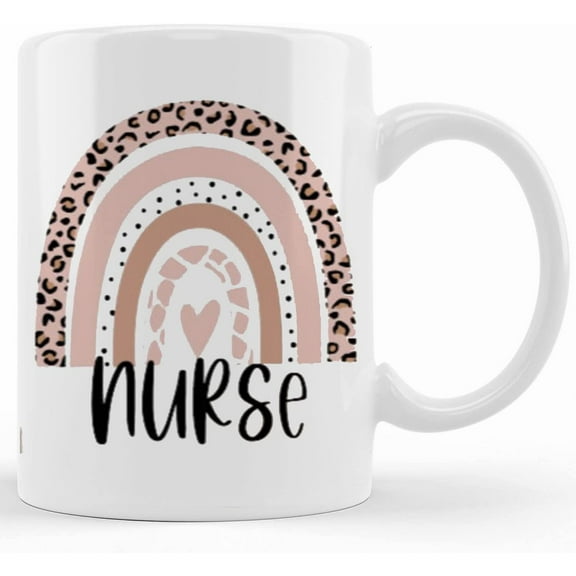 Nurse Rainbow Coffee Mug Gift Custom Name Coffee Cup Nurse Rn Medical Appreciation Week Gift Gifts For Her 340, Ceramic Novelty Coffee Mugs 11oz, 15oz Mug, Tea Cup, Gift Pre