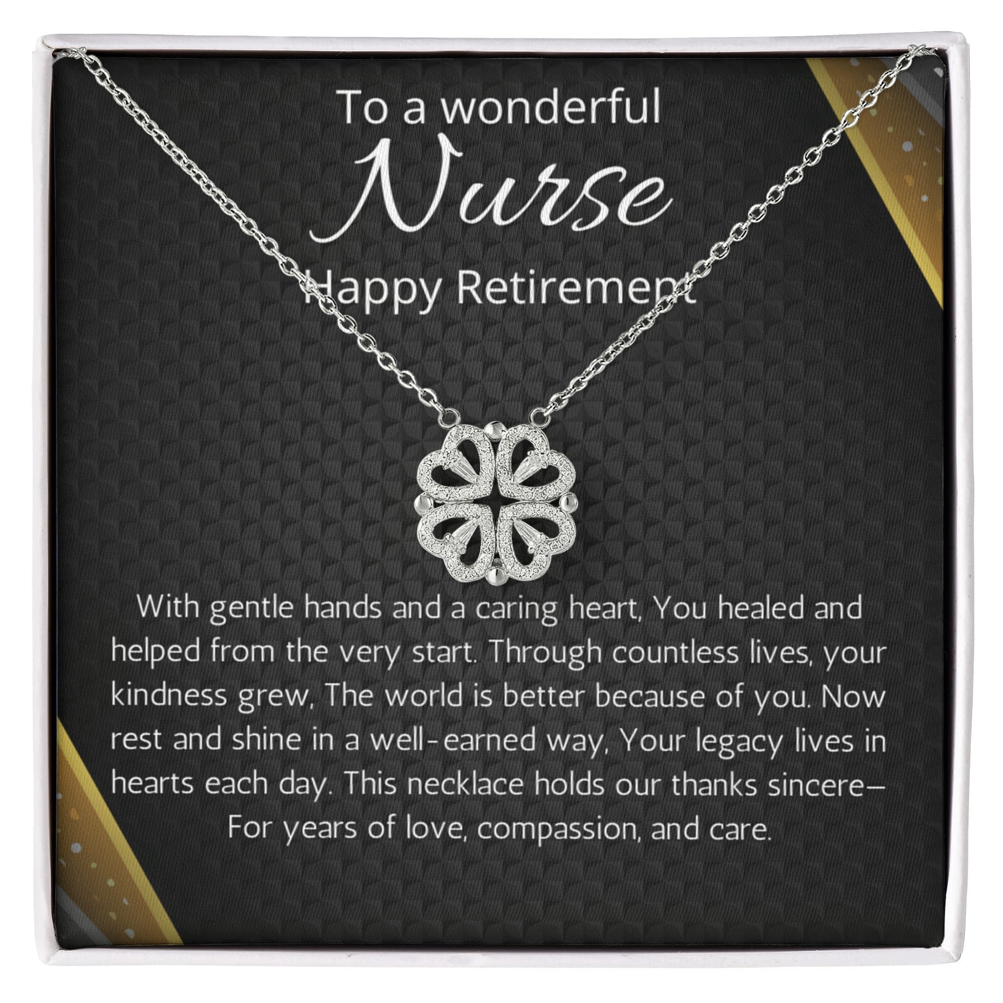 Nurse Retirement Gift Necklace For Women, Retirement Gift for Nurse, RN, Magnetic Hearts  Jewelry Retirement Party Gift for Nurse Coworker