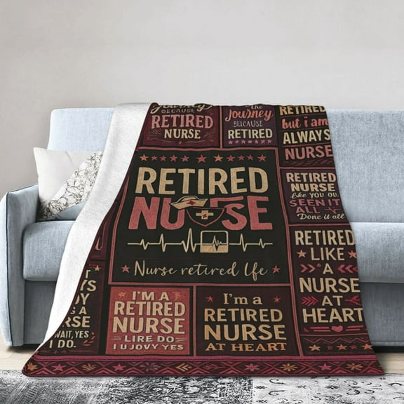 Nurse Retirement Gifts for Woman 2025 Retired Gifts for Women Retirement Party Decorations Coworker Leaving Farewell Goodbye Gifts Retired People Nurse Coworkers Friends Throw Blanket 50x40