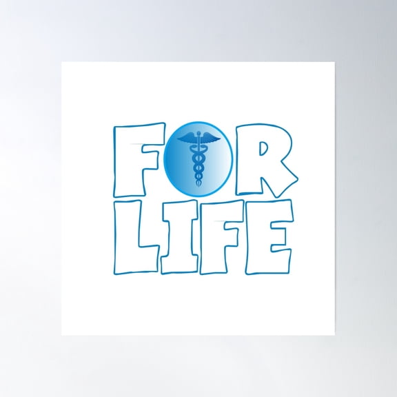 Nurse/Rn: For Life Poster Wall Art, Modern Wall Decor, 24x24 UNFRAMED