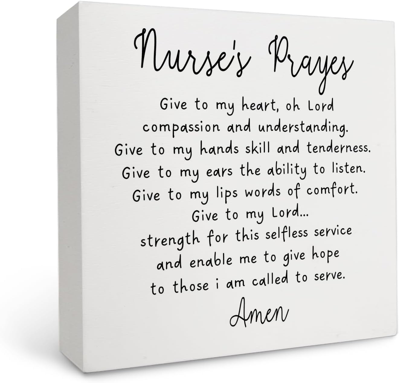 Nurse'S Prayer Wooden Sign - Nurse'S Prayer Wooden Signs For Home Decor ...