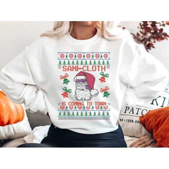 Nurse - Sani Cloth Sweater Rn Aid Tech Medical Assistant Sweatshirt Er Icu Med Surg Picu All Size S-5Xl