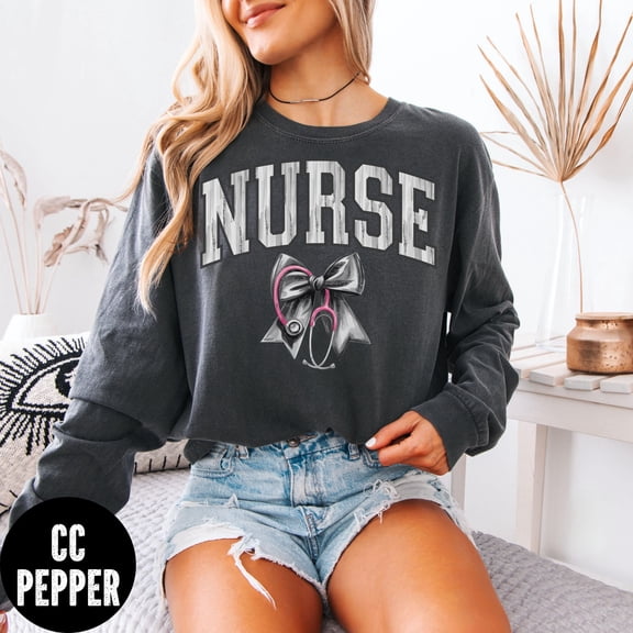 Nurse Shirt, Coquette Nurse Tee, Brushstroke RN Shirt, Stethoscope Bow RN Tee, Nurse Week
