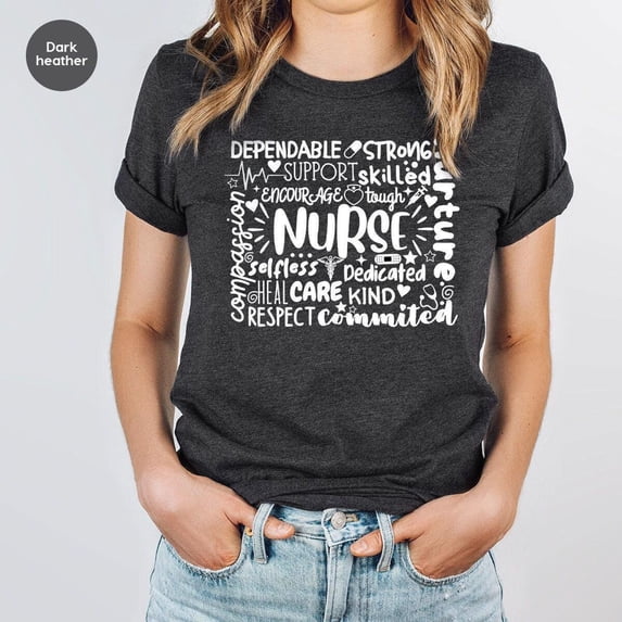 Nurse Shirt Nurse Word Graphic Tees Nursing Faculty Shirt School Nurse Student TShirt Nurs