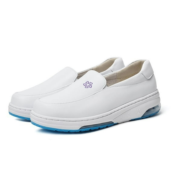 Nurse Shoes for Women Breathable Leather Upper Medical Work Shoes – Lightweight & Slip-Resistant Nursing Shoes for Healthcare Workers – Comfortable Support for Long Shifts
