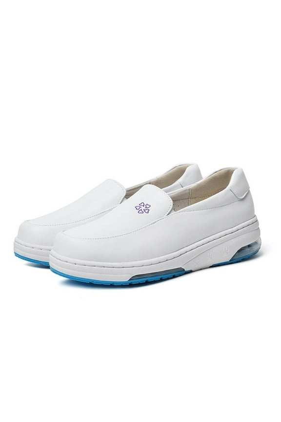 Nurse Shoes for Women Breathable Leather Upper Medical Work Shoes – Lightweight & Slip-Resistant Nursing Shoes for Healthcare Workers – Comfortable Support for Long Shifts
