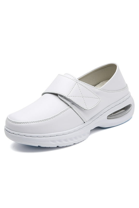 Nurse Shoes for Women Comfortable Nursing Shoes Anti Slip Healthcare Work Sneakers White Leather for Running Gym